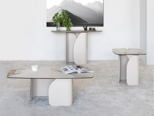Messina Console Table Milan White Marble