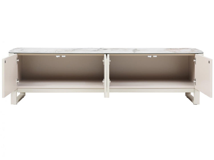 Messina TV Unit Milan White Marble