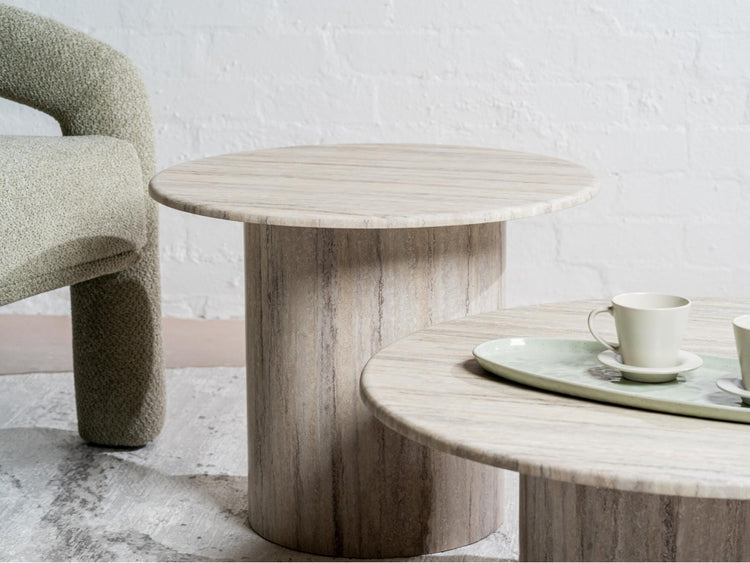Seoul Side Table Grey Marble