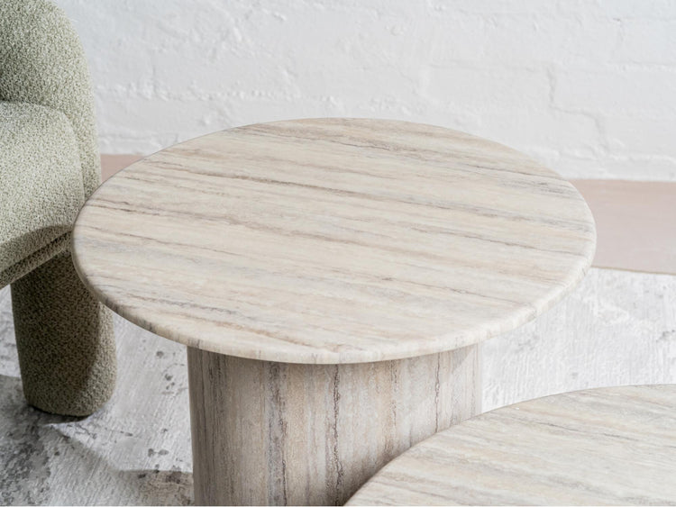 Seoul Side Table Grey Marble
