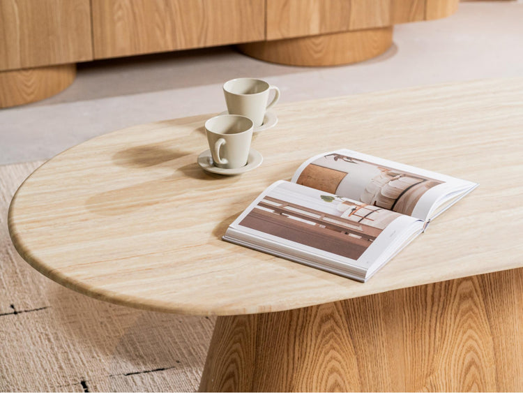 Waverley Coffee Table White Travertine