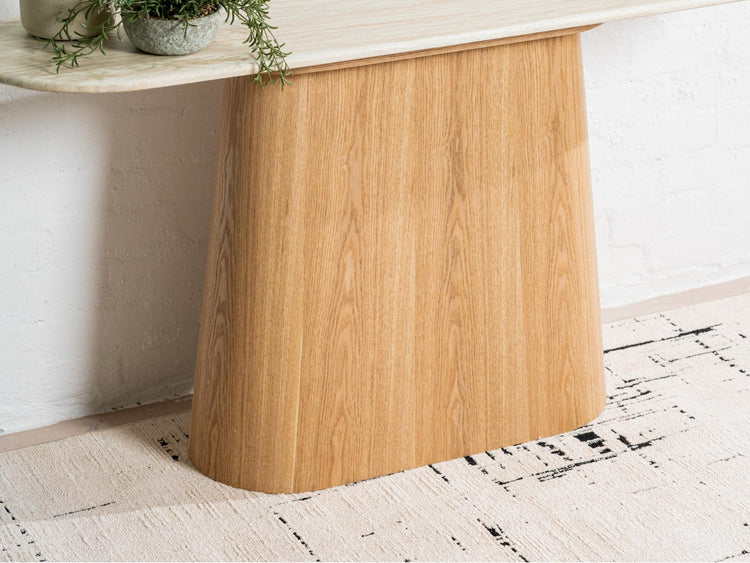 Waverley Console Table White Travertine
