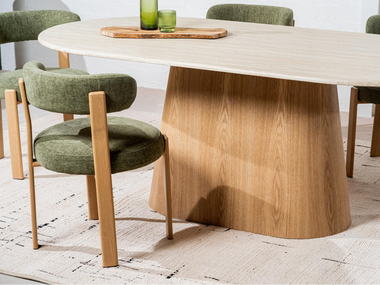 Waverley Dining Table White Travertine