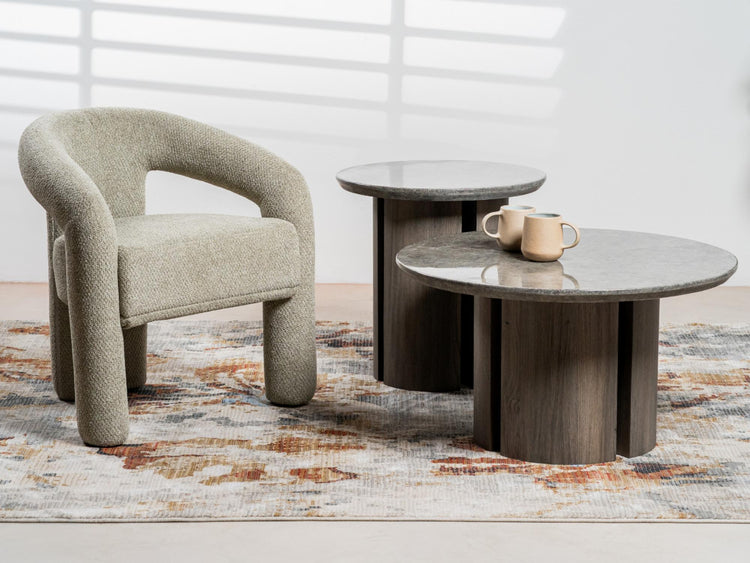 Corfu Side Table Grey Marble