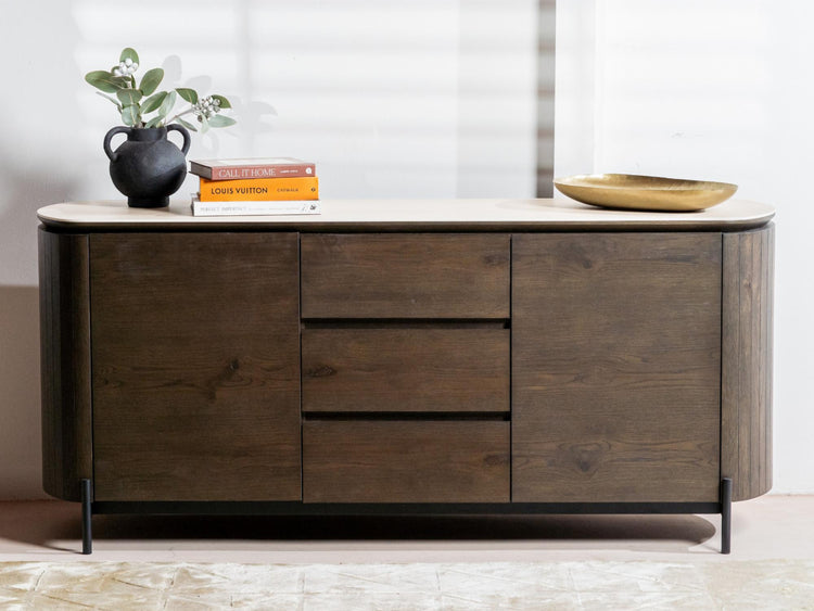 Sorrento Sideboard Bisque / Coffee