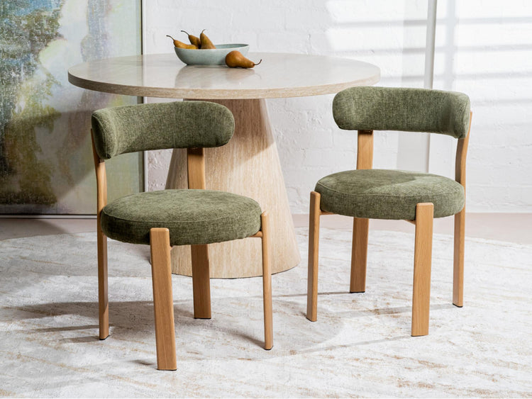 Carmo Dining Chair Olive/ Natural Set of 2