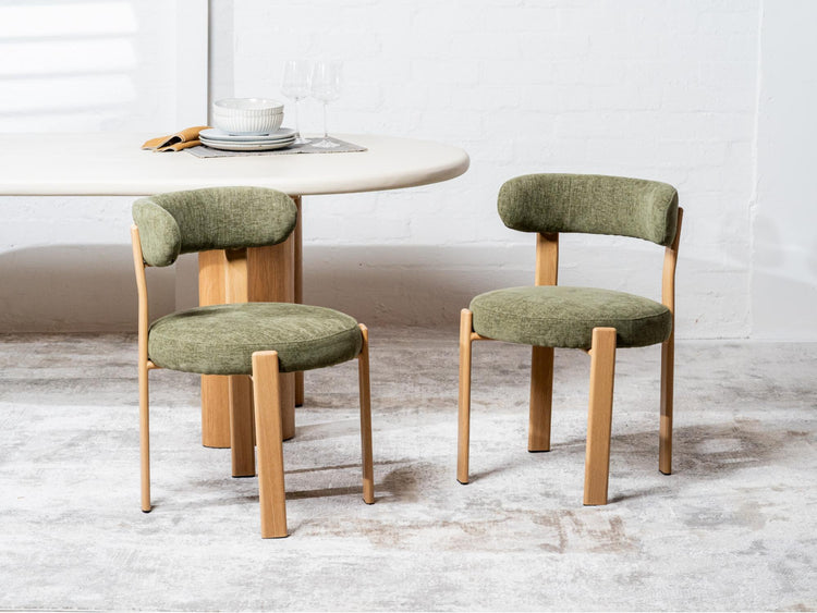 Carmo Dining Chair Olive/ Natural Set of 2