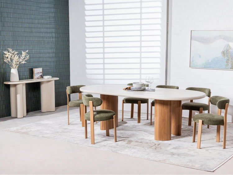 Carmo Dining Chair Olive/ Natural Set of 2