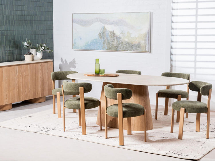 Carmo Dining Chair Olive/ Natural Set of 2