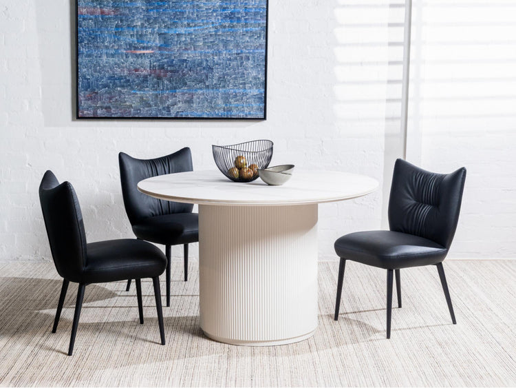 Windsor Dining Table Snow White Ceramic