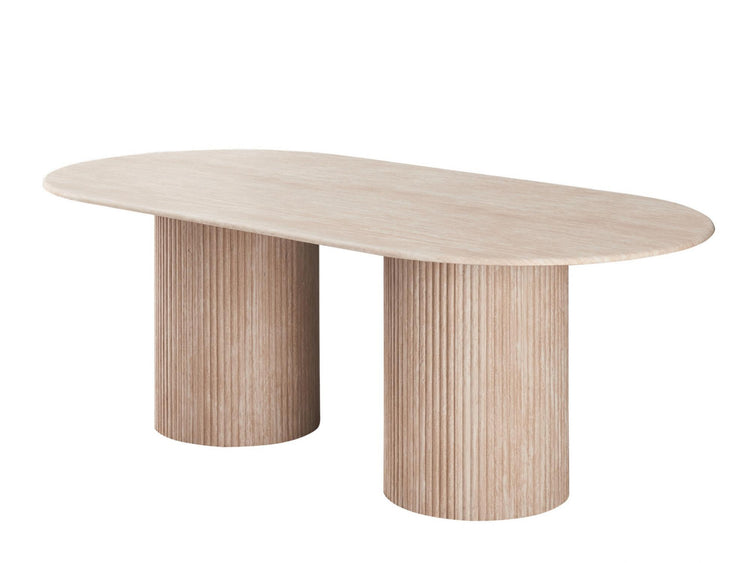 Pompeii Rectangular Dining Table Travertine