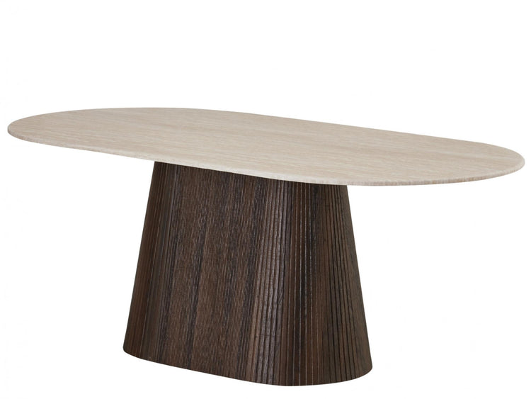 Crete Large Dining Table Travertine