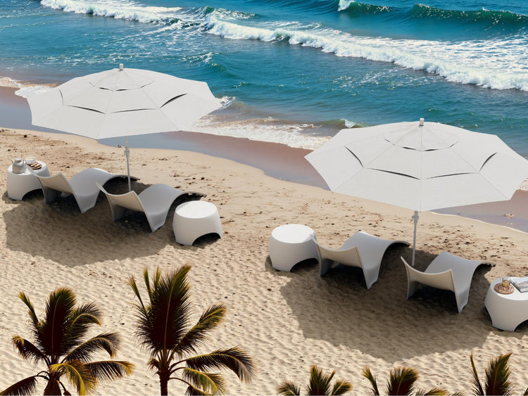 Bondi Lounger Side Table White