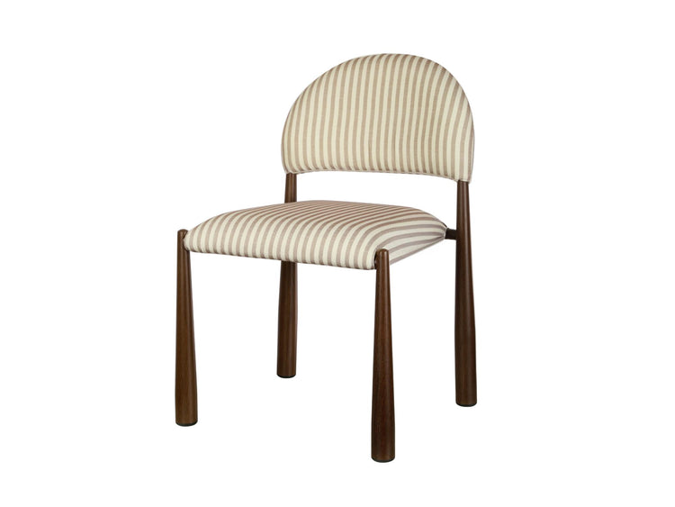 Egypt Dining Chair Beige / Walnut Set of 2