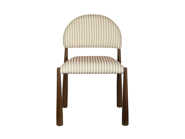 Egypt Dining Chair Beige / Walnut Set of 2