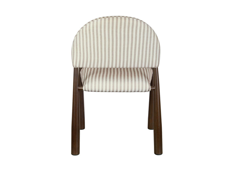 Egypt Dining Chair Beige / Walnut Set of 2