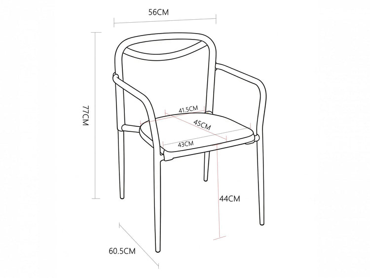 Havana Dining Chair Champagne Set of 2
