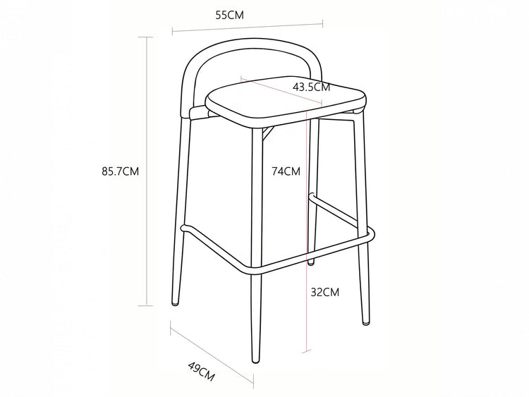 Kingston Bar Stool Lime Set of 2