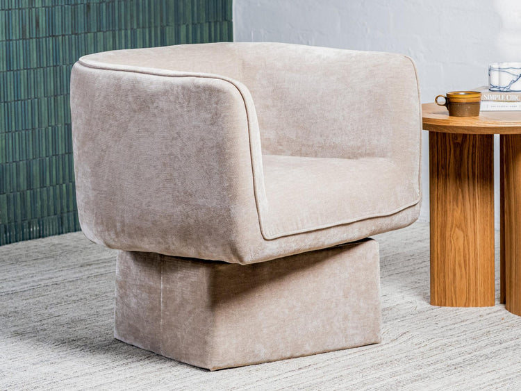 Chloe Swivel Occasional Chair Latte