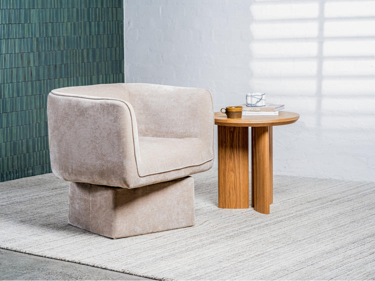 Chloe Swivel Occasional Chair Latte