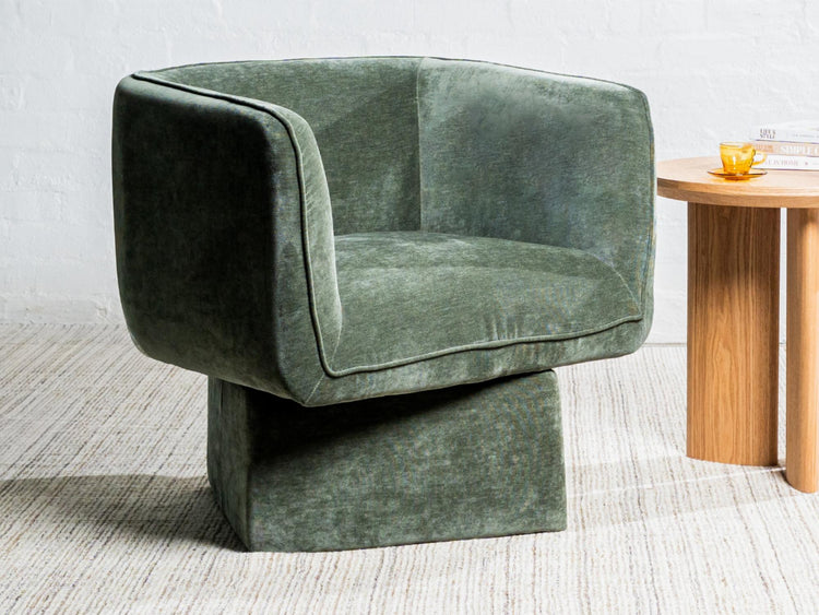 Chloe Swivel Occasional Chair Olive