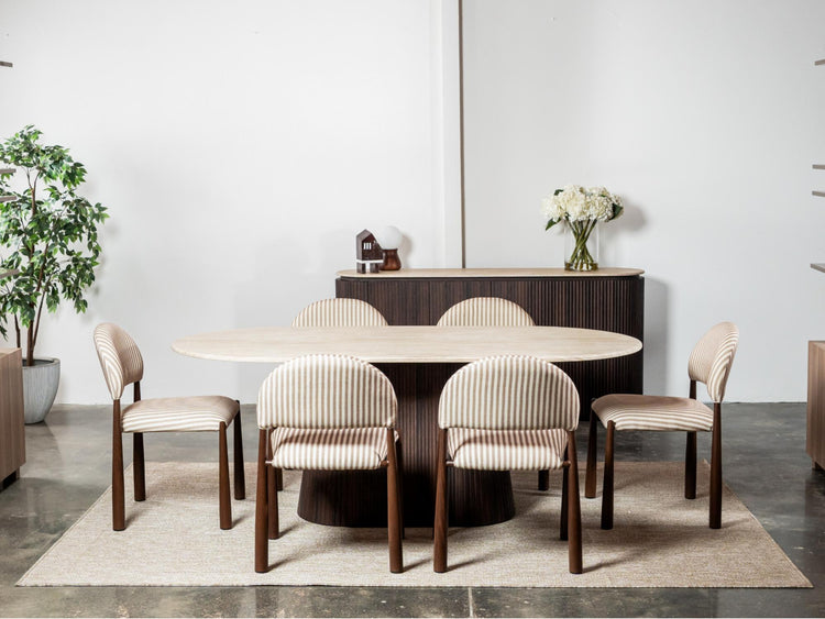 Crete Large Dining Table Travertine