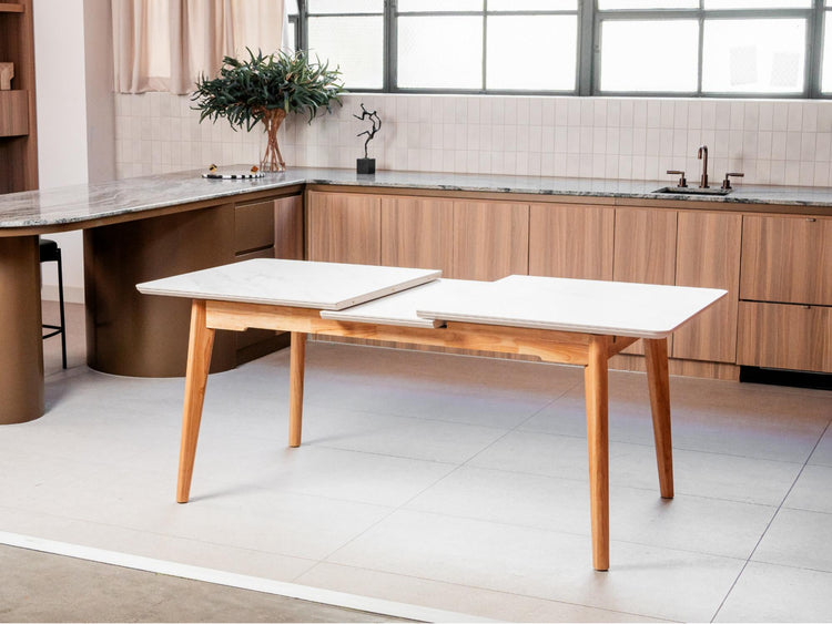 Denmark Extension Dining Table Snow White