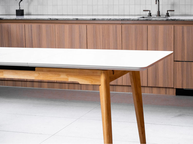 Denmark Extension Dining Table Snow White