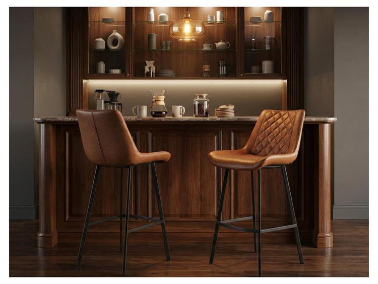Flynn Bar Stool Antique Cognac Set of 2