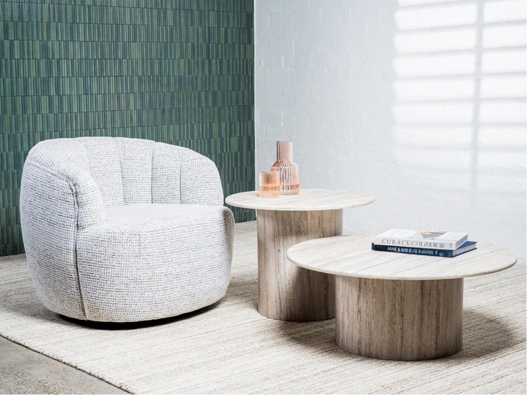 Seoul Side Table Grey Marble