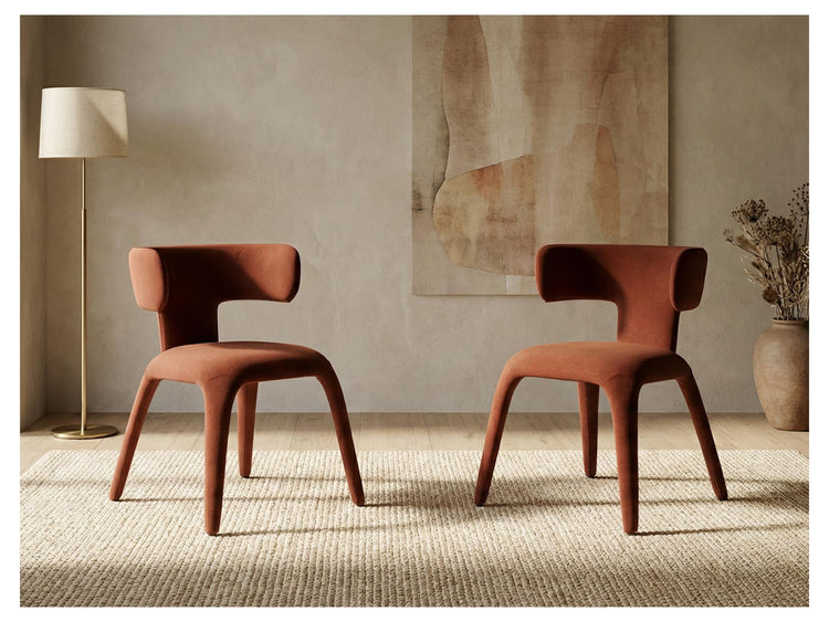 Taurus Dining Chair Rust Set of 2