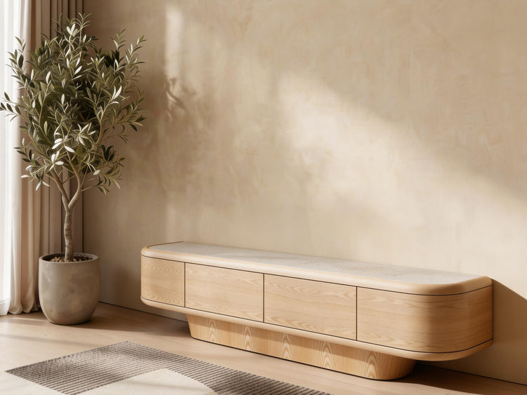 Byron TV Unit Taj Mahal / Natural