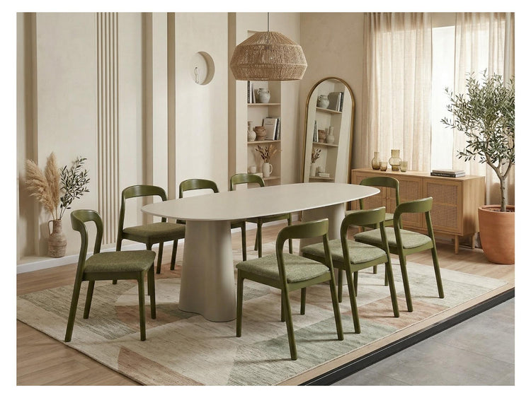Inari Dining Chair Matte Olive / Olive Set of 2