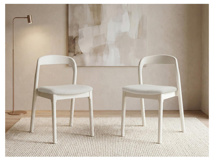 Inari Dining Chair Matte Tofu / Beige Set of 2