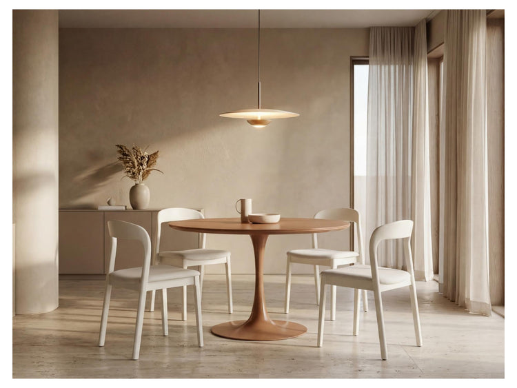 Inari Dining Chair Matte Tofu / Beige Set of 2