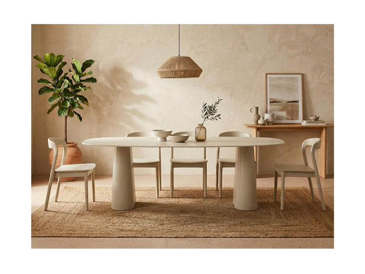 Inari Dining Chair Matte Tofu / Beige Set of 2