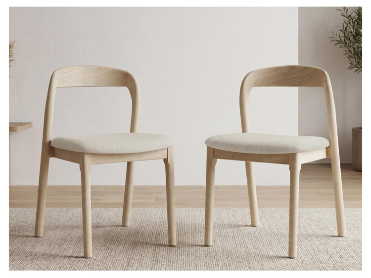 Inari Dining Chair Natural Ash / Beige Set of 2