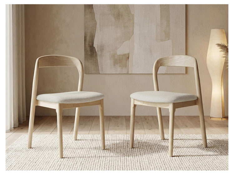 Inari Dining Chair Natural Ash / Beige Set of 2