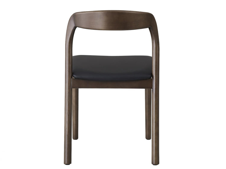 Inari Dining Chair Walnut / Black PU Set of 2