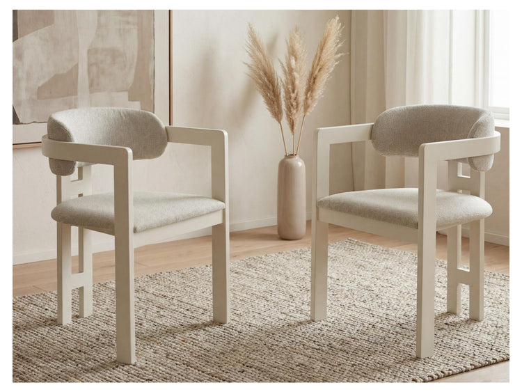Malmo Dining Chair Matte Tofu / Beige Set of 2