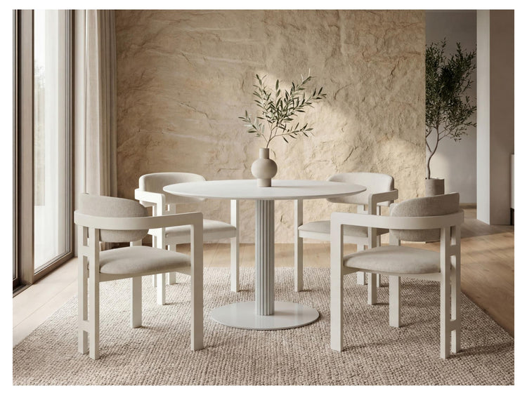 Malmo Dining Chair Matte Tofu / Beige Set of 2