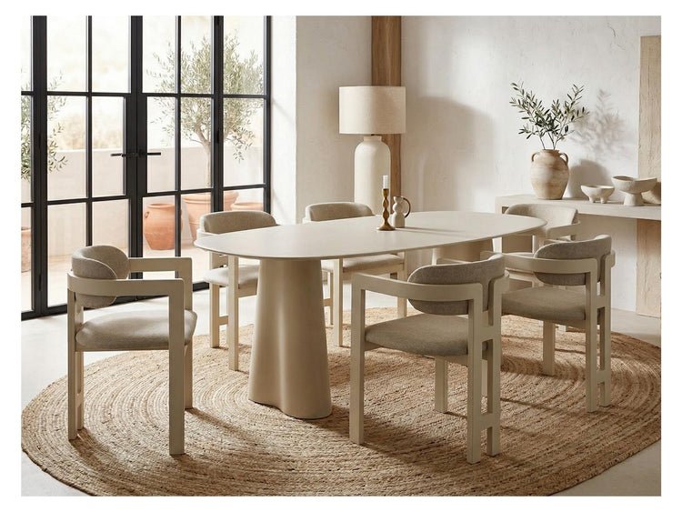 Malmo Dining Chair Matte Tofu / Beige Set of 2
