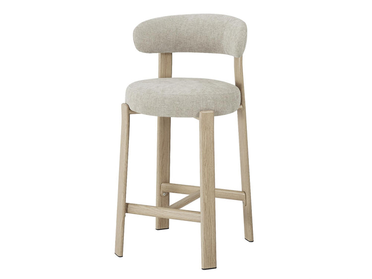 Avila Bar Stool Beige/ Natural Set of 2