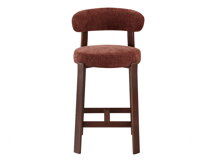Avila Bar Stool Rust / Walnut Set of 2