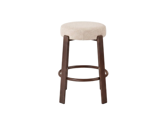 Bergen Bar Stool Beige / Walnut Set of 2
