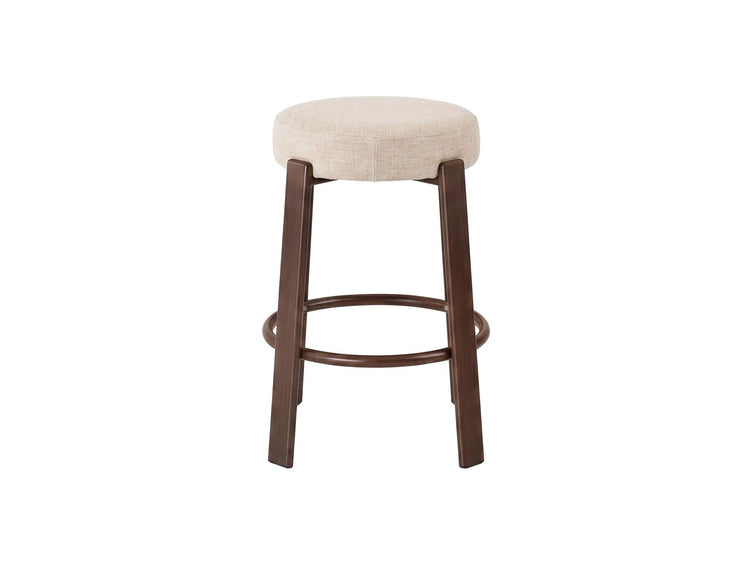 Bergen Bar Stool Beige / Walnut Set of 2