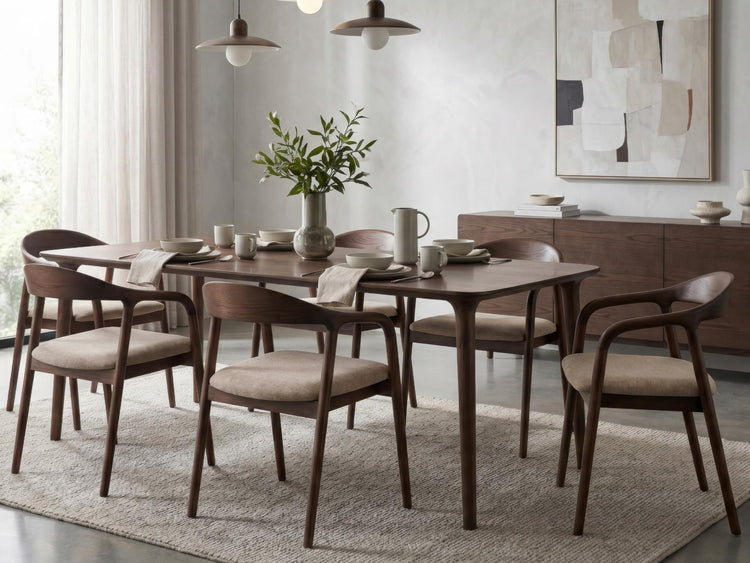 Arezzo Dining Table Dark Walnut