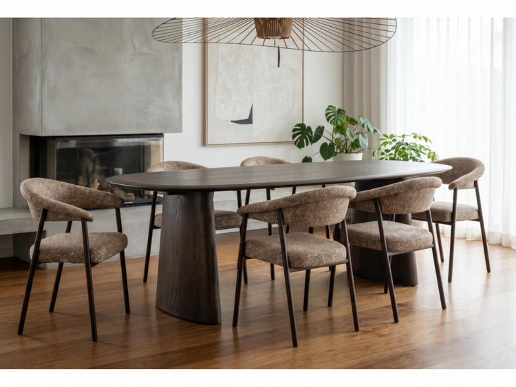 Como Dining Chair Toffee / Dark Walnut Set of 2