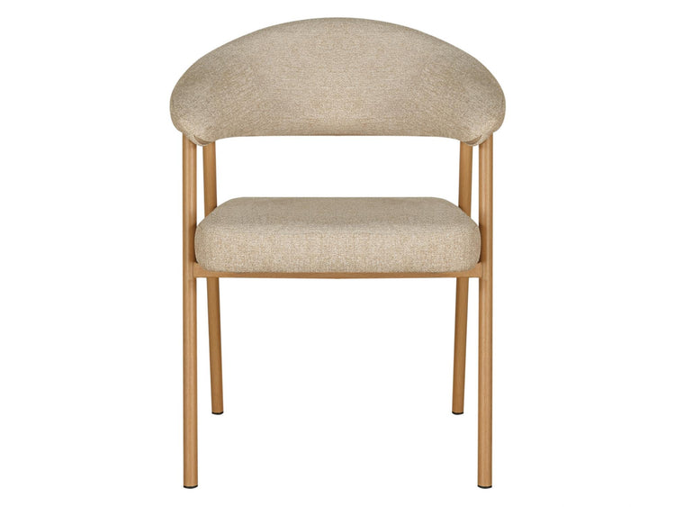 Como Dining Chair Beige / Natural Oak Set of 2