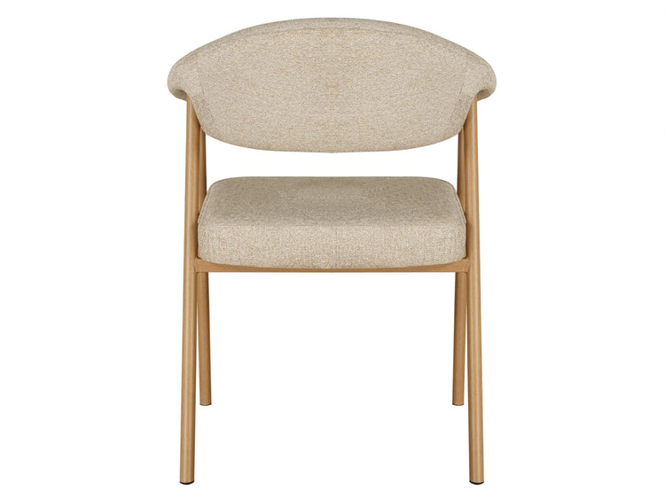 Como Dining Chair Beige / Natural Oak Set of 2